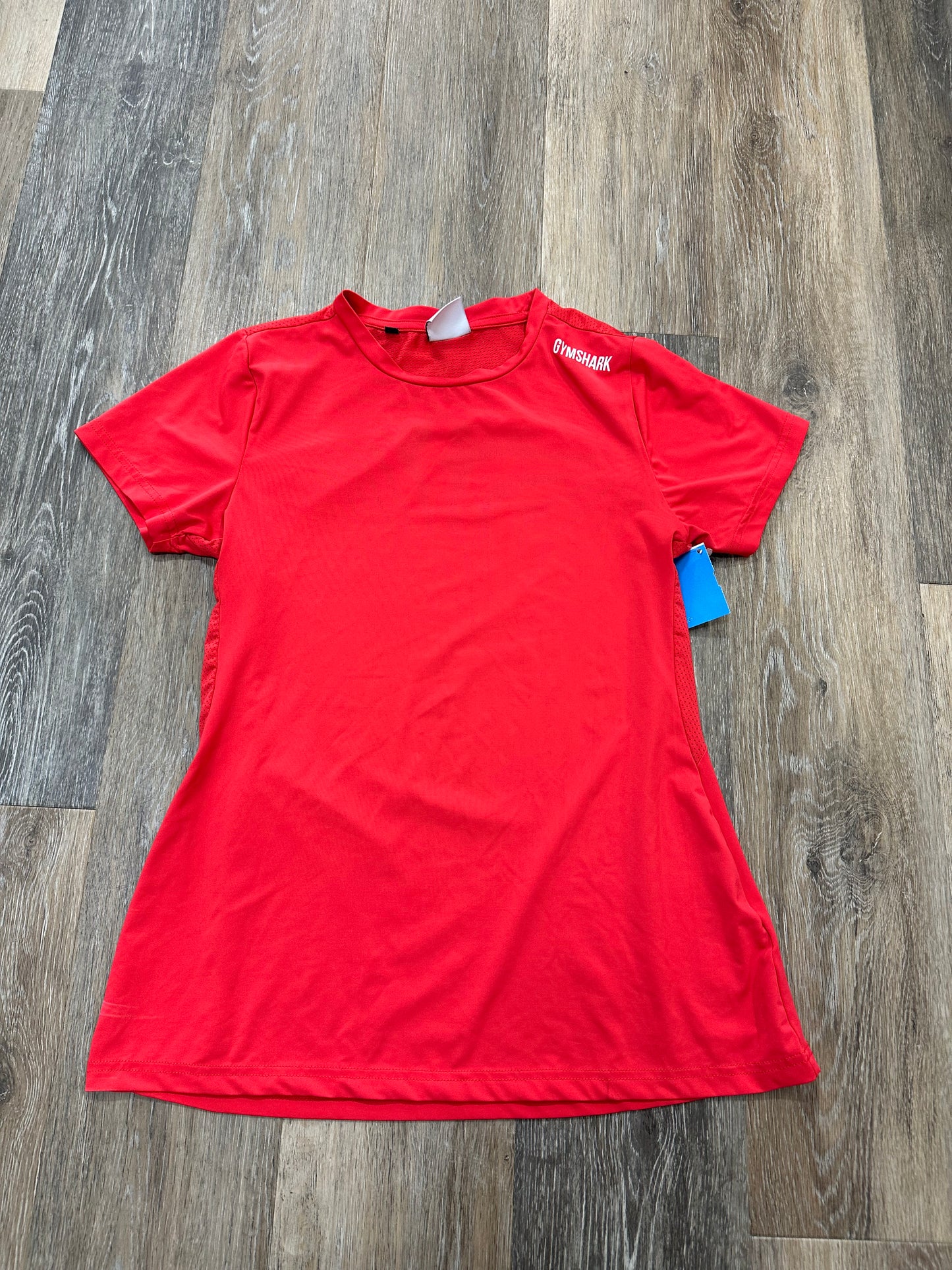 Athletic Top Short Sleeve By Gym Shark In Red, Size: S