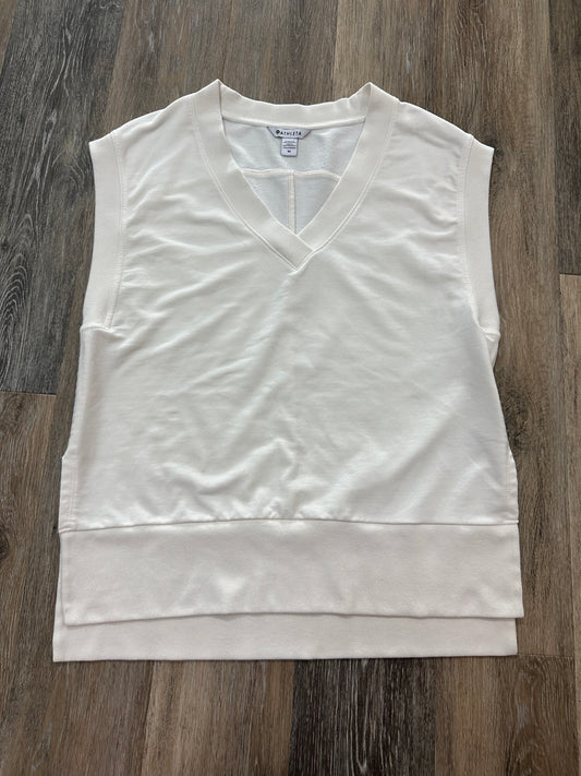 Top Sleeveless By Athleta In White, Size: M