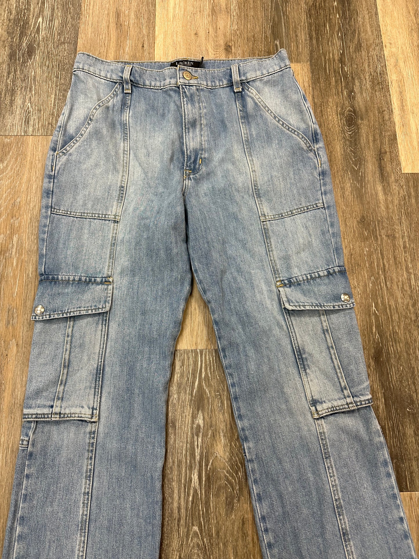 Jeans Boyfriend By Lauren By Ralph Lauren In Blue Denim, Size: 12p