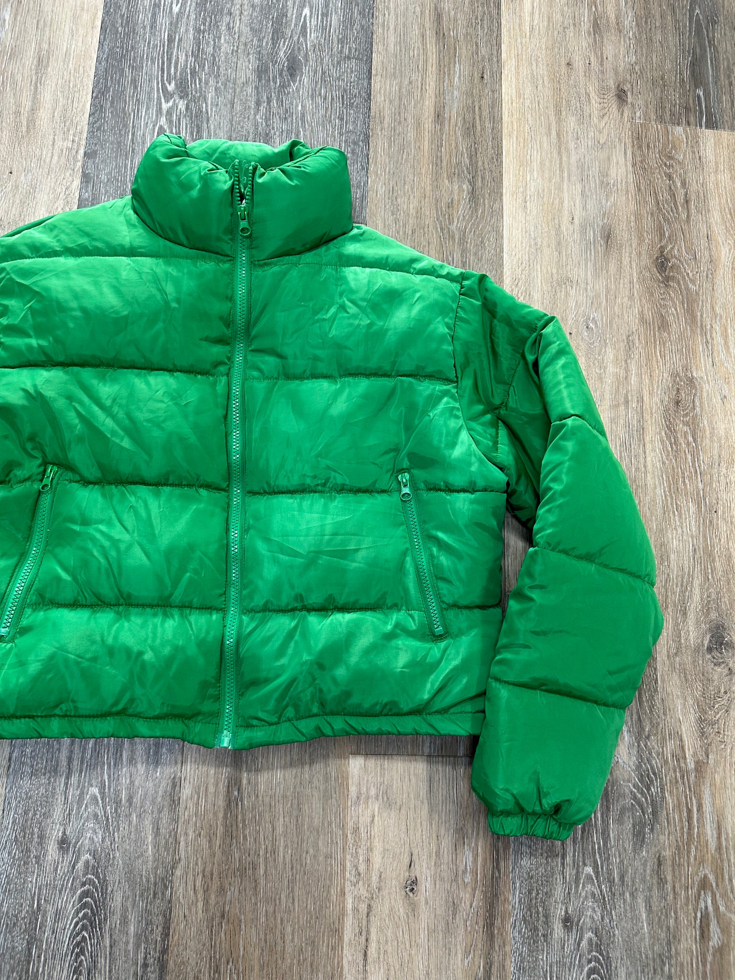 Jacket Puffer & Quilted By Princess Polly In Green, Size: 2