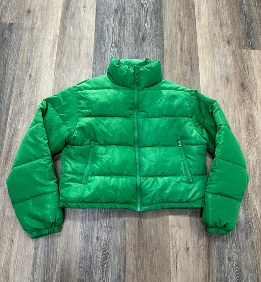 Jacket Puffer & Quilted By Princess Polly In Green, Size: 2