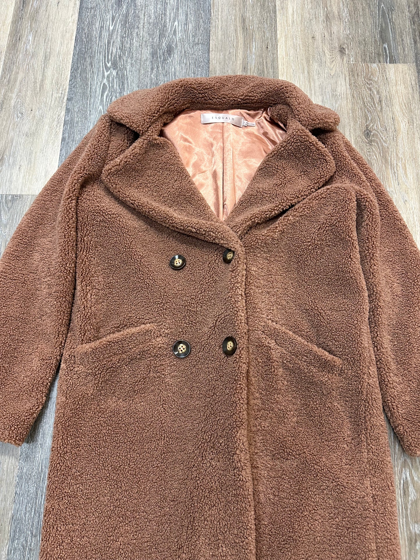 Jacket Faux Fur & Sherpa By Esqualo In Tan, Size: 8