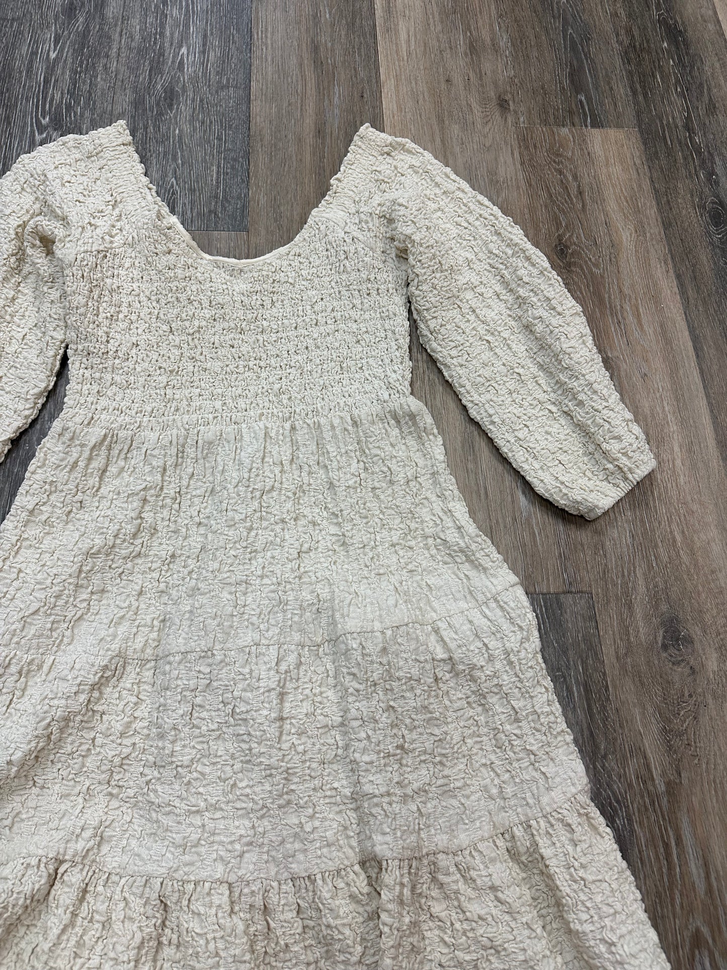 Cream Dress Casual Midi Saltwater Luxe, Size S