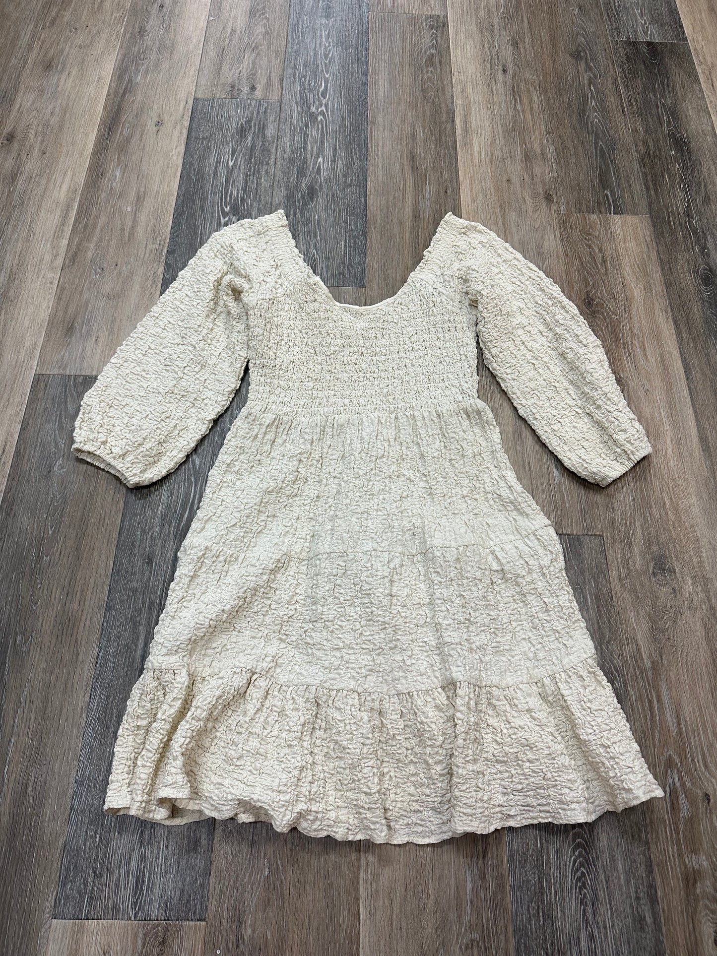 Cream Dress Casual Midi Saltwater Luxe, Size S