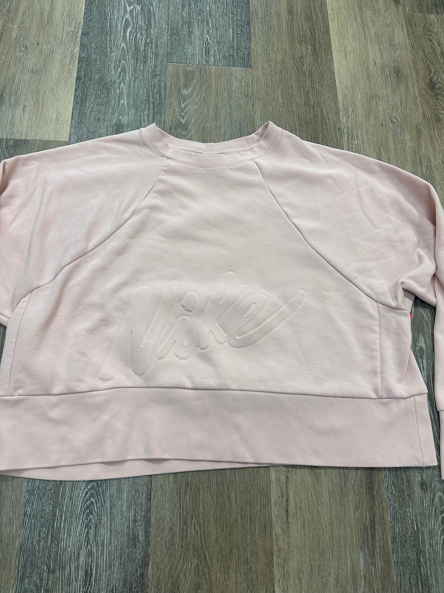 Pink Athletic Sweatshirt Crewneck Nike Apparel, Size L