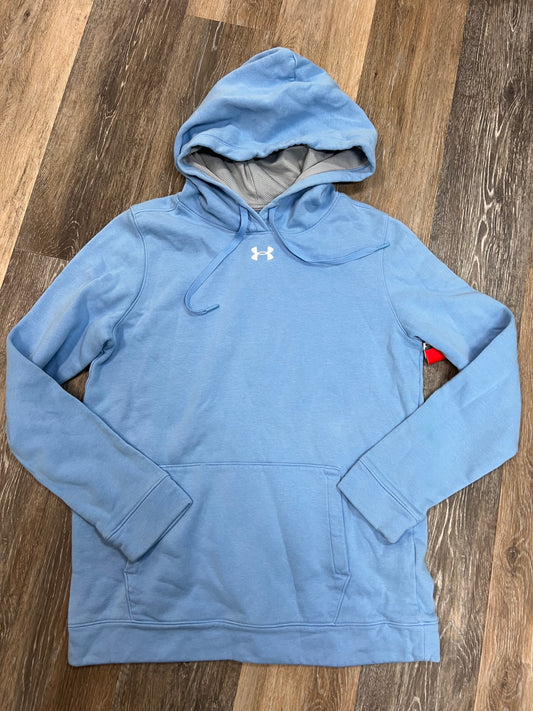 Athletic Sweatshirt Hoodie By Under Armour In Blue, Size: M