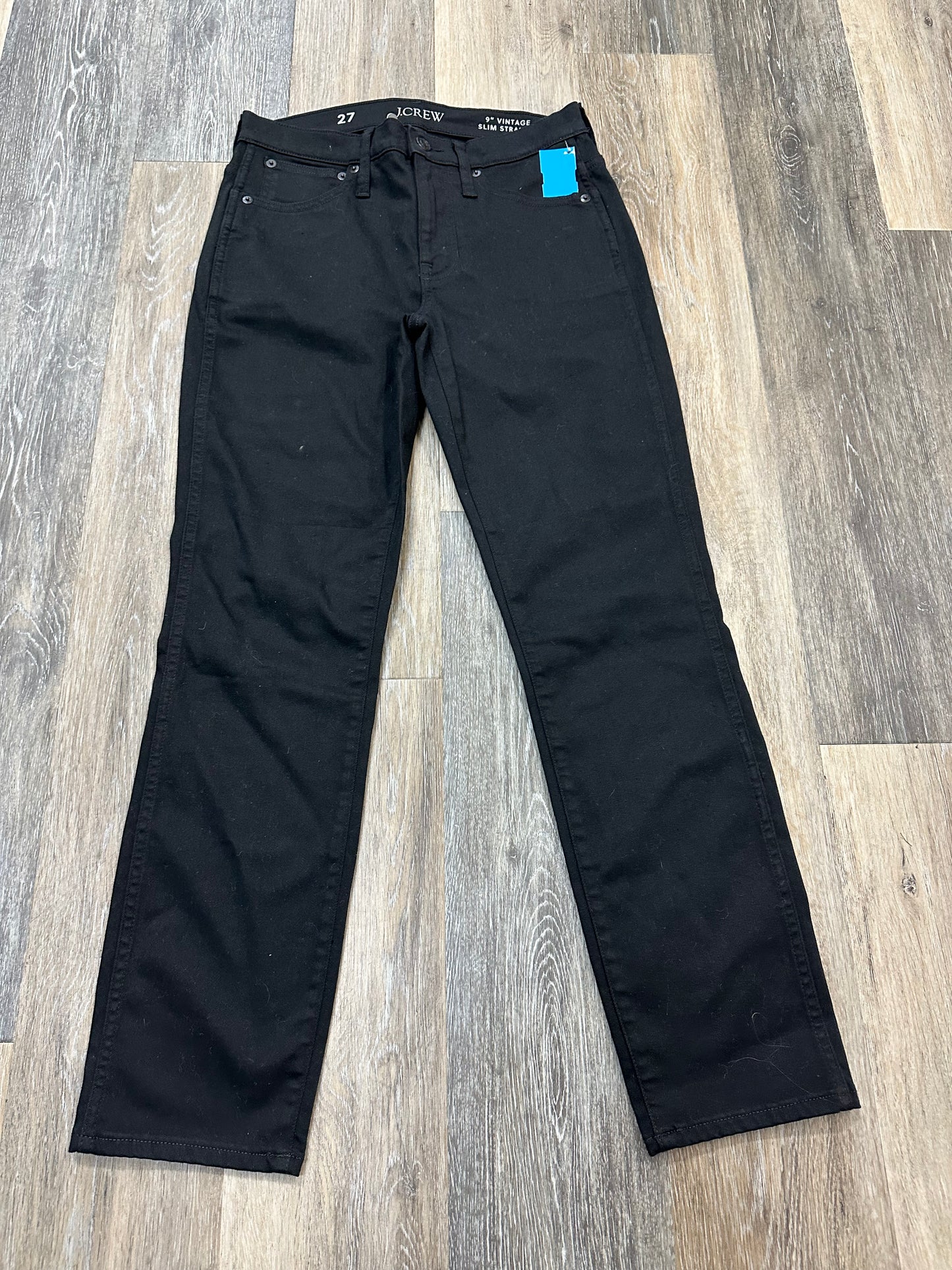 Jeans Straight By J. Crew In Black Denim, Size: 4