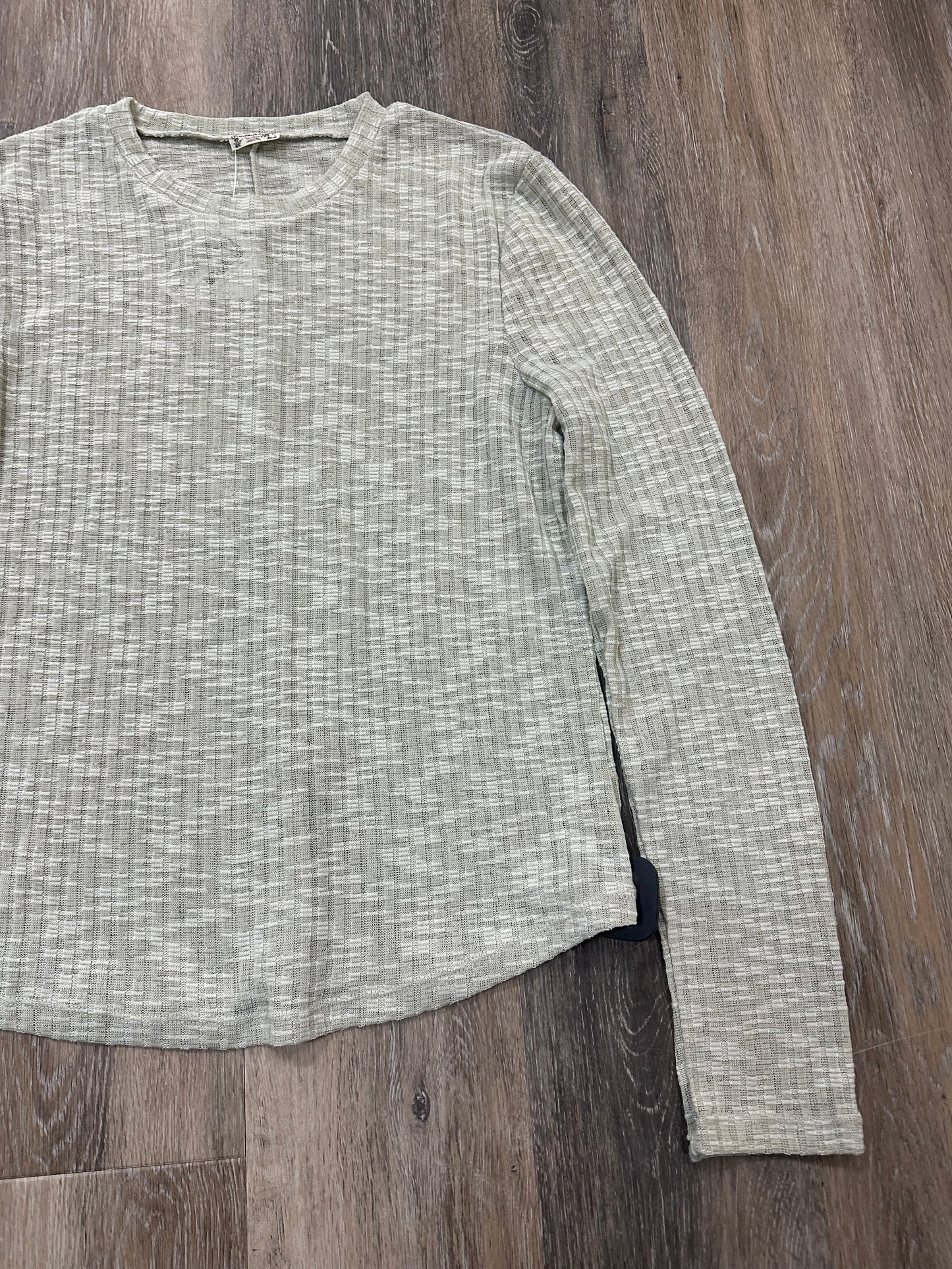 Blouse Long Sleeve By Free People In Green, Size: L