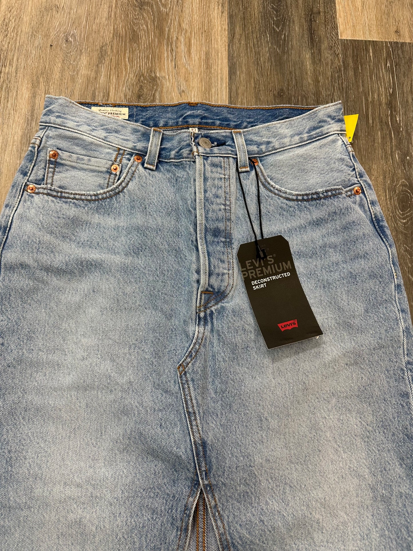 Skirt Midi By Levis In Blue Denim, Size: 4