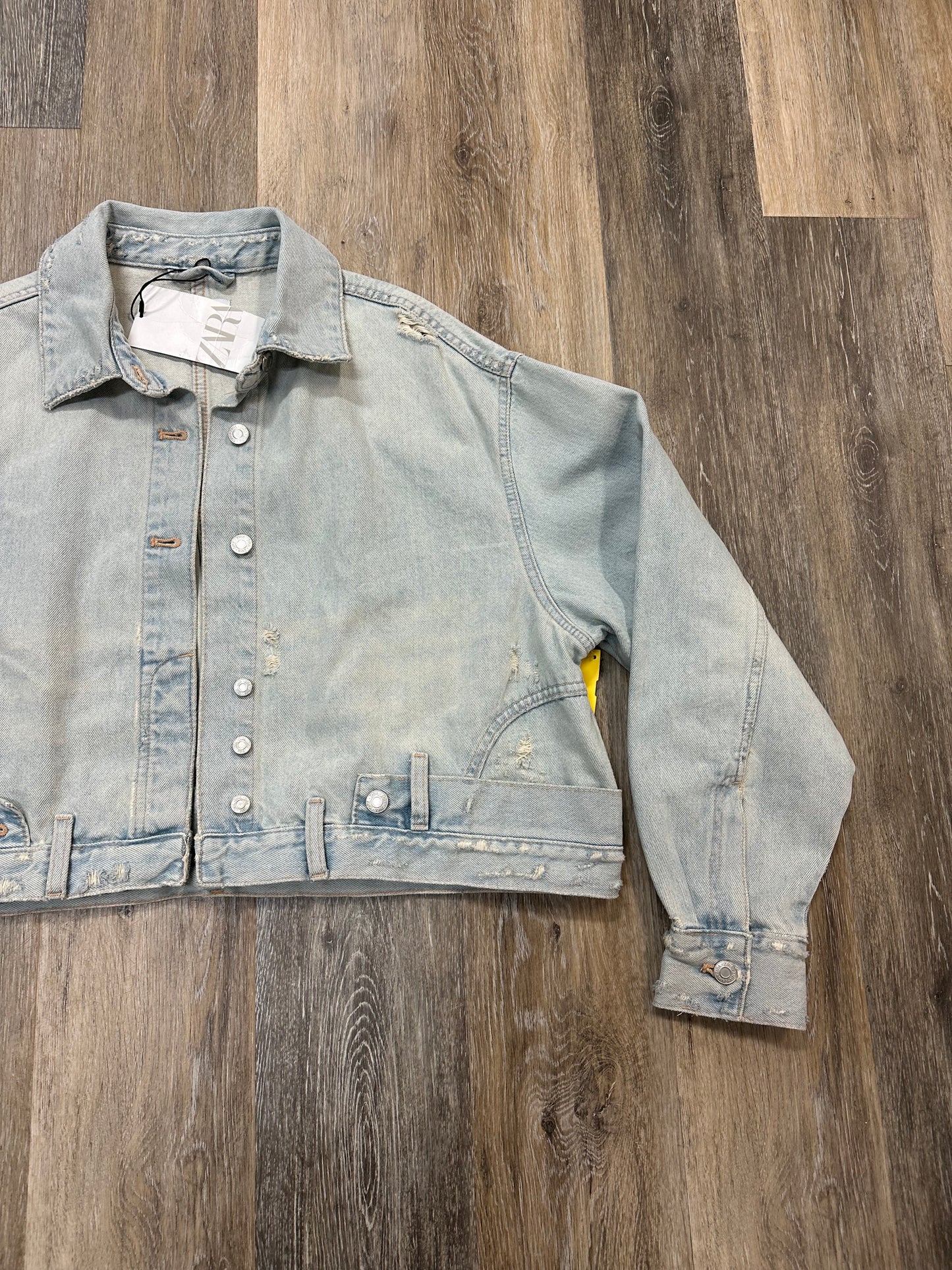 Jacket Denim By Zara In Blue Denim, Size: M