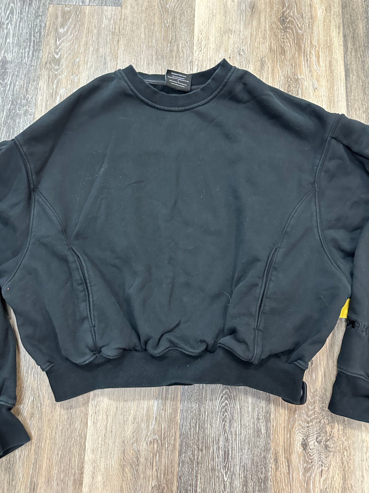 Sweatshirt Crewneck By Popflex In Black, Size: S