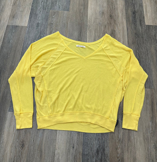 Blouse Long Sleeve By We The Free In Yellow, Size: L