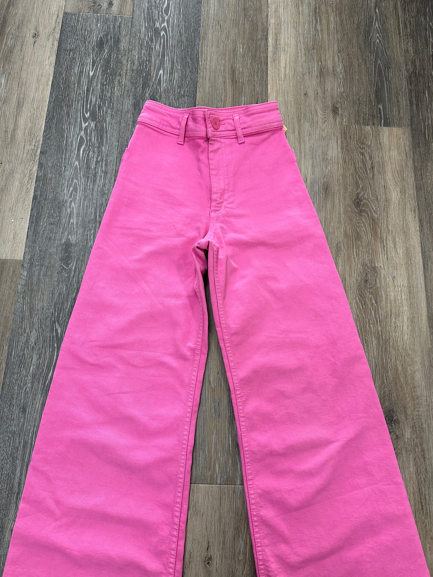 Jeans Wide Leg By Zara In Pink, Size: 0