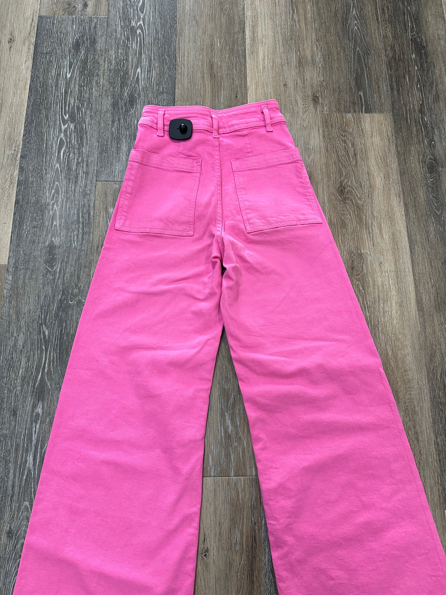 Jeans Wide Leg By Zara In Pink, Size: 0