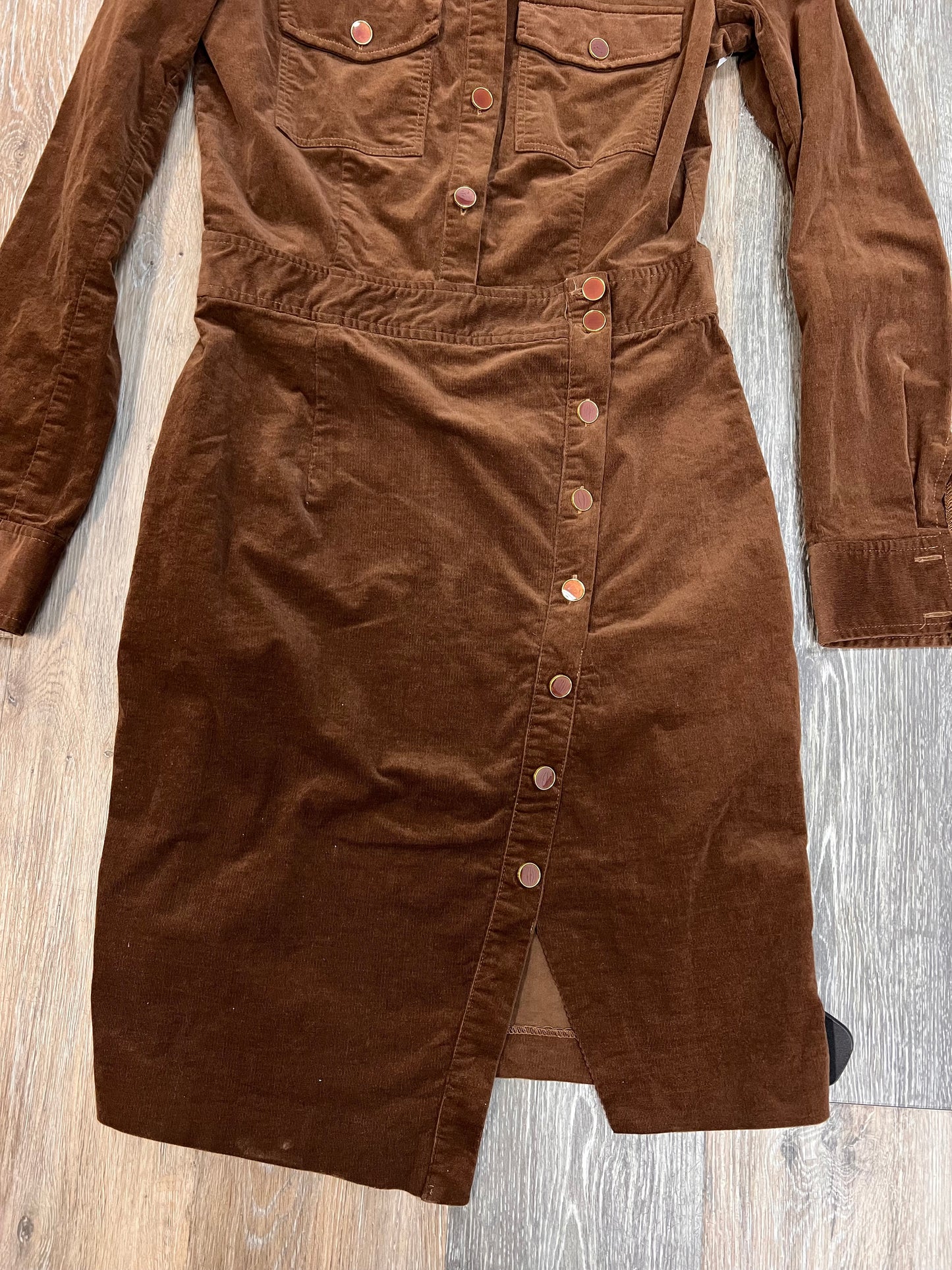 Dress Designer Casual Midi By Veronica Beard In Brown, Size: 4