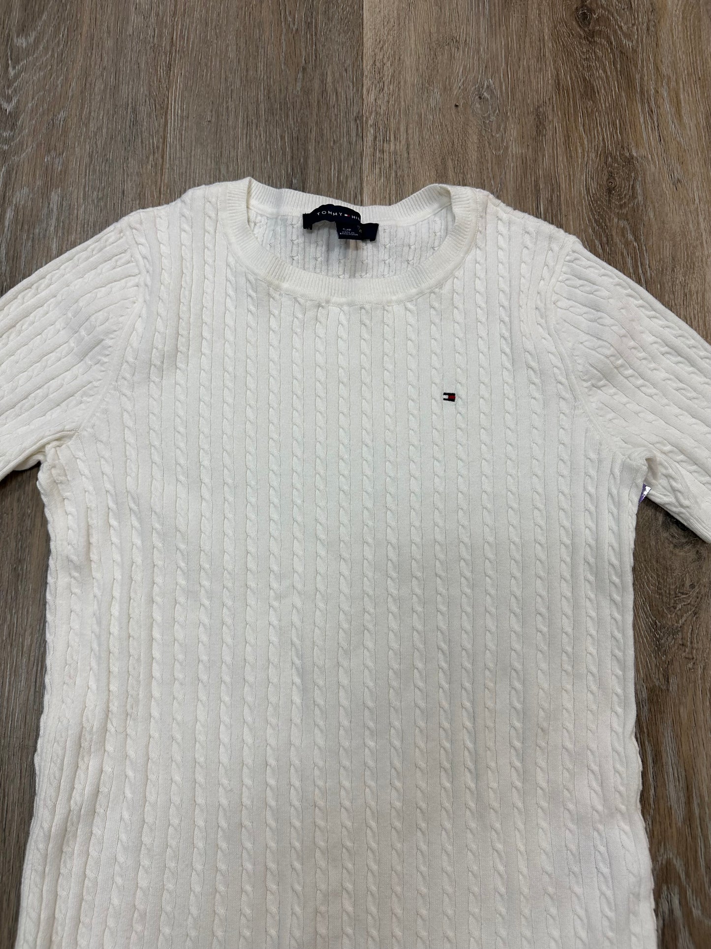 Sweater Short Sleeve By Tommy Hilfiger In White, Size: S