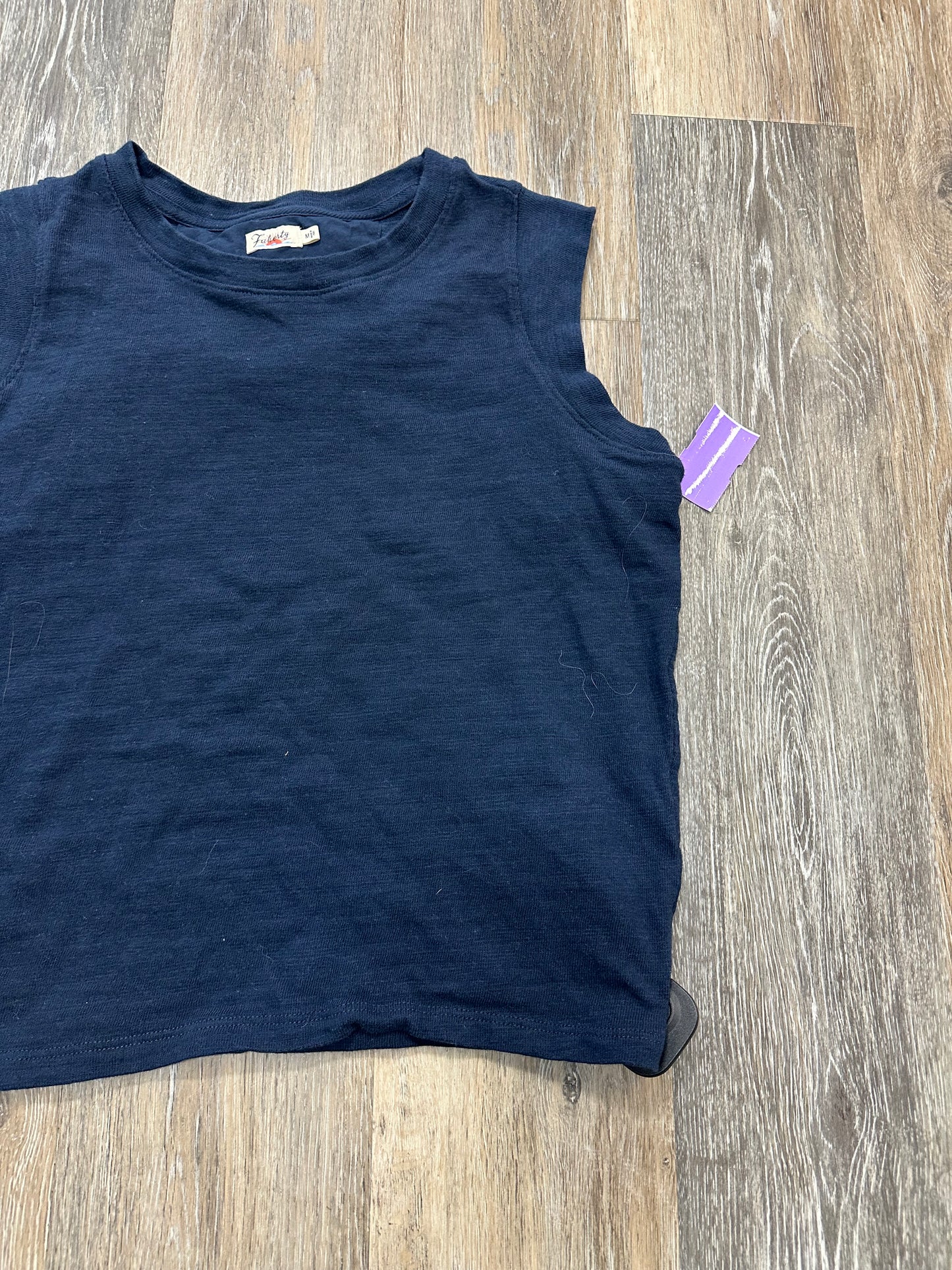 Top Sleeveless By Faherty In Navy, Size: M