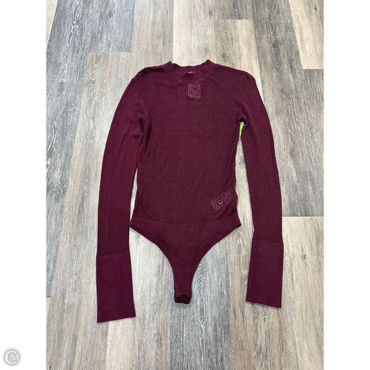 Bodysuit By Free People In Maroon, Size: L