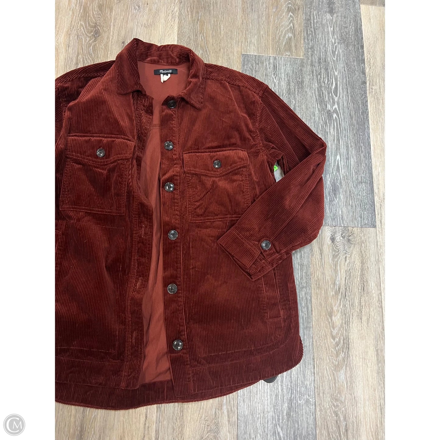 Jacket Shirt By Madewell In Brown, Size: Xs