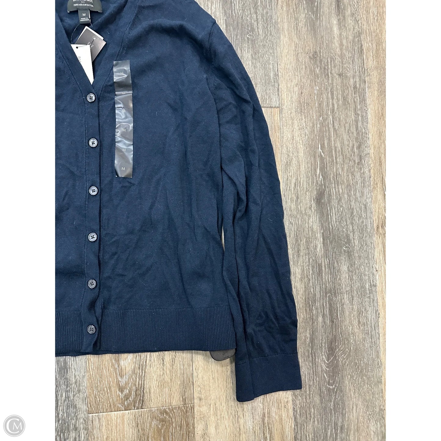 Sweater Cardigan By Banana Republic In Navy, Size: M