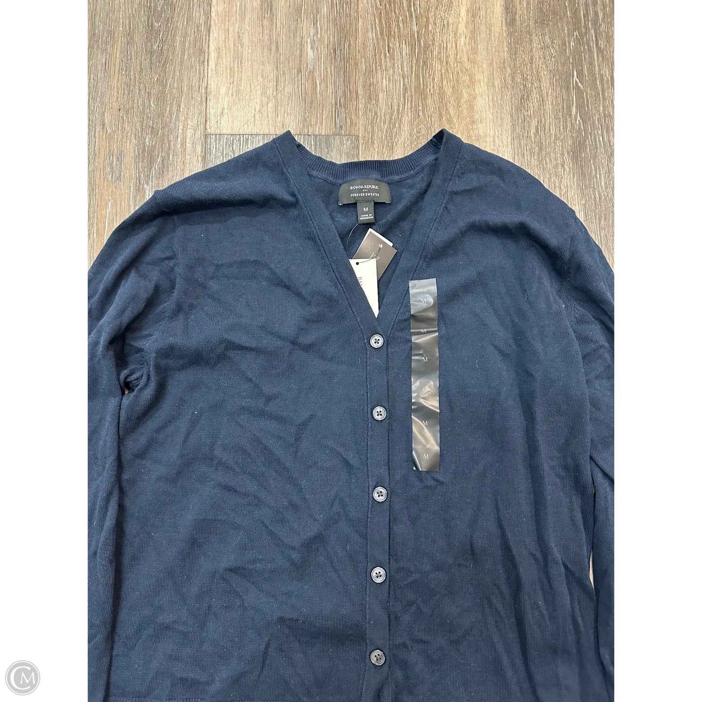 Sweater Cardigan By Banana Republic In Navy, Size: M