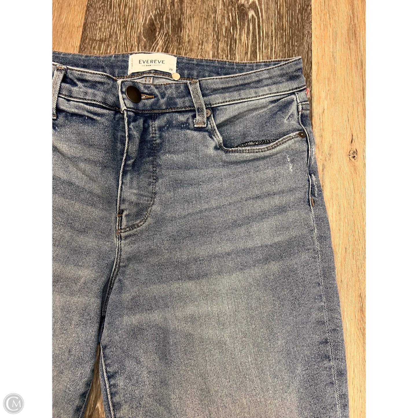 Jeans Straight By Evereve In Blue Denim, Size: 8/29