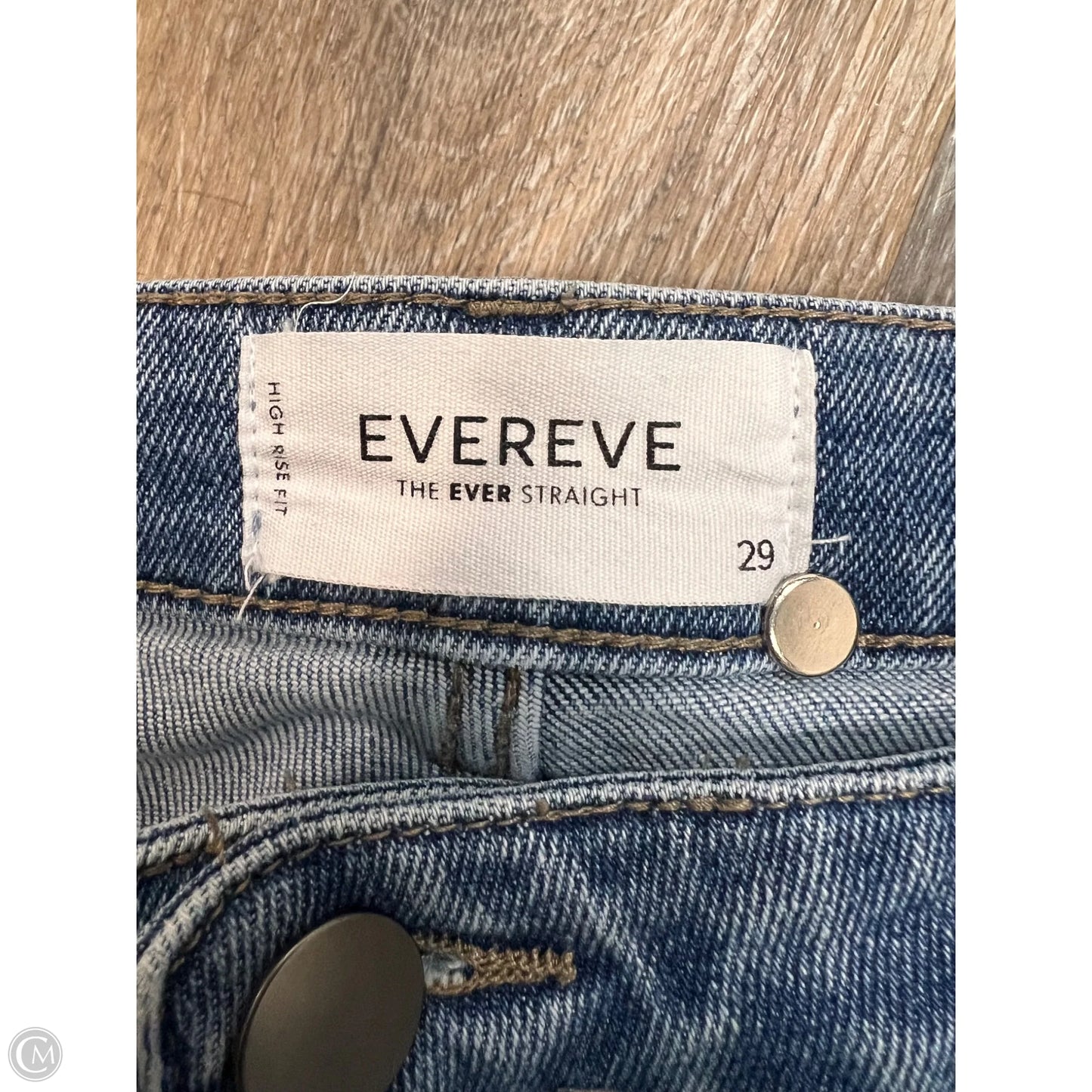 Jeans Straight By Evereve In Blue Denim, Size: 8/29