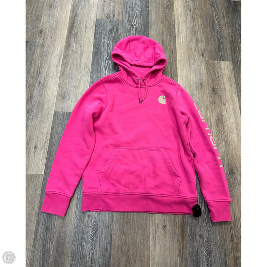 Sweatshirt Hoodie By Carhartt In Pink, Size: M