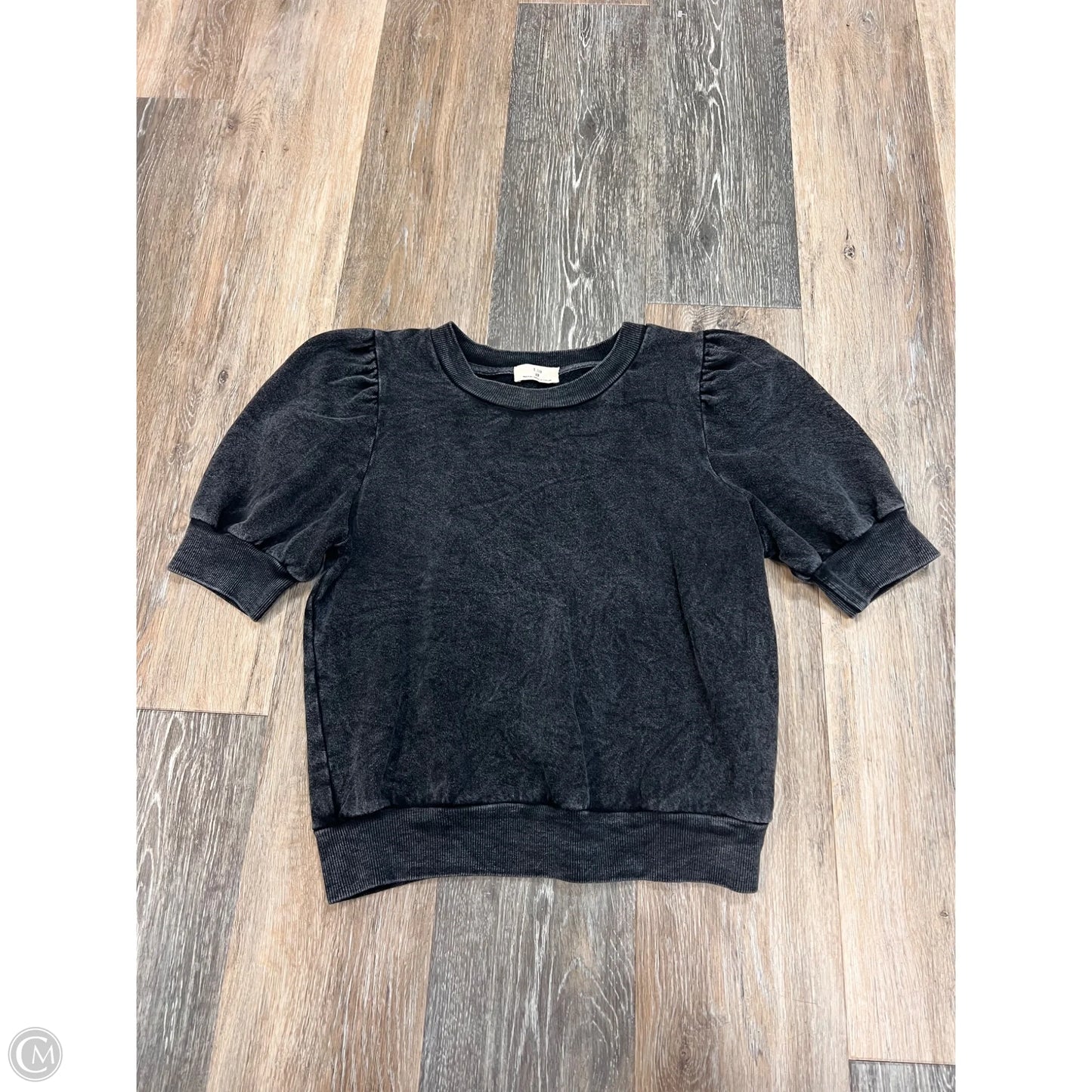 Blouse Short Sleeve By T.la In Grey, Size: Xs