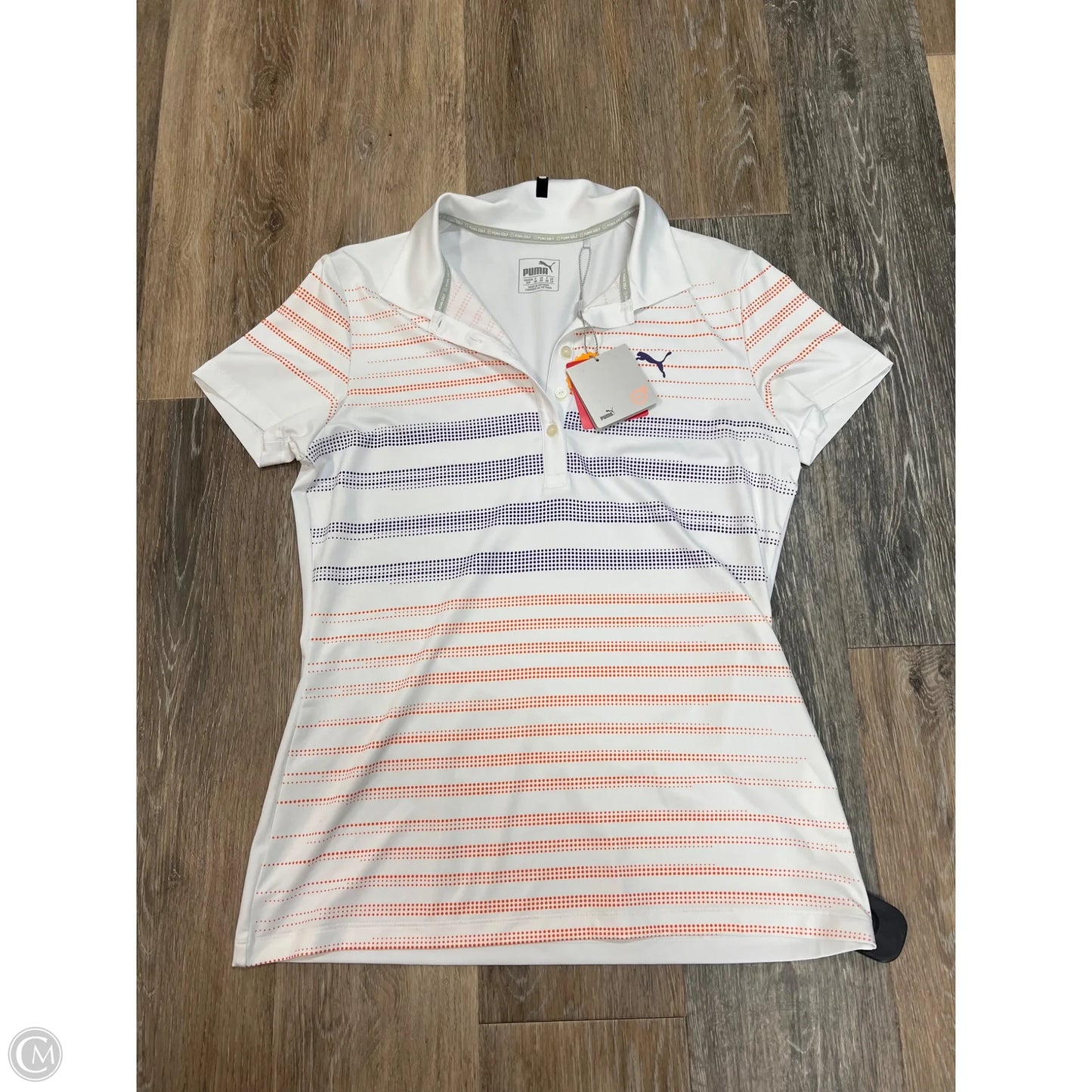 Athletic Top Short Sleeve By Puma In White, Size: S