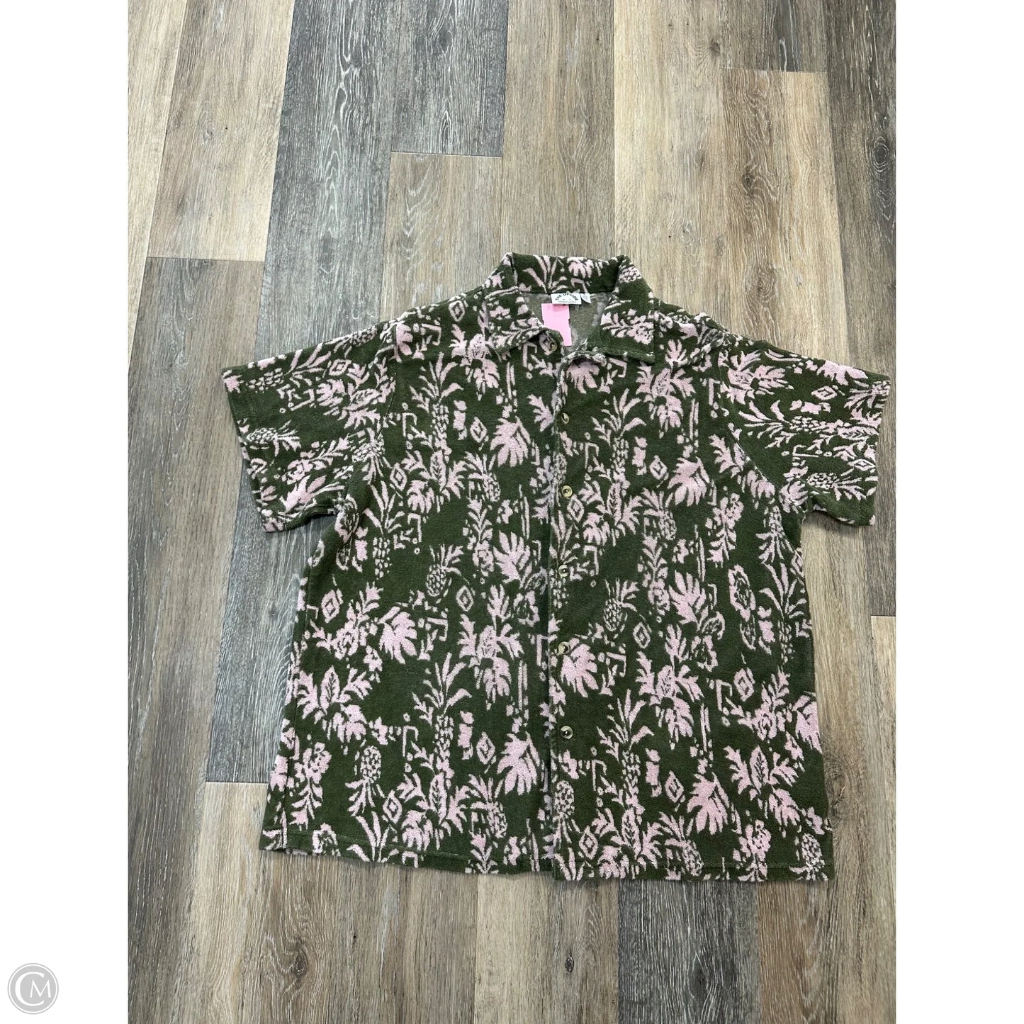 Blouse Short Sleeve By The Upside In Green, Size: L
