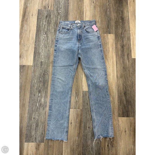 Jeans Straight By Agolde In Blue Denim, Size: 1/25