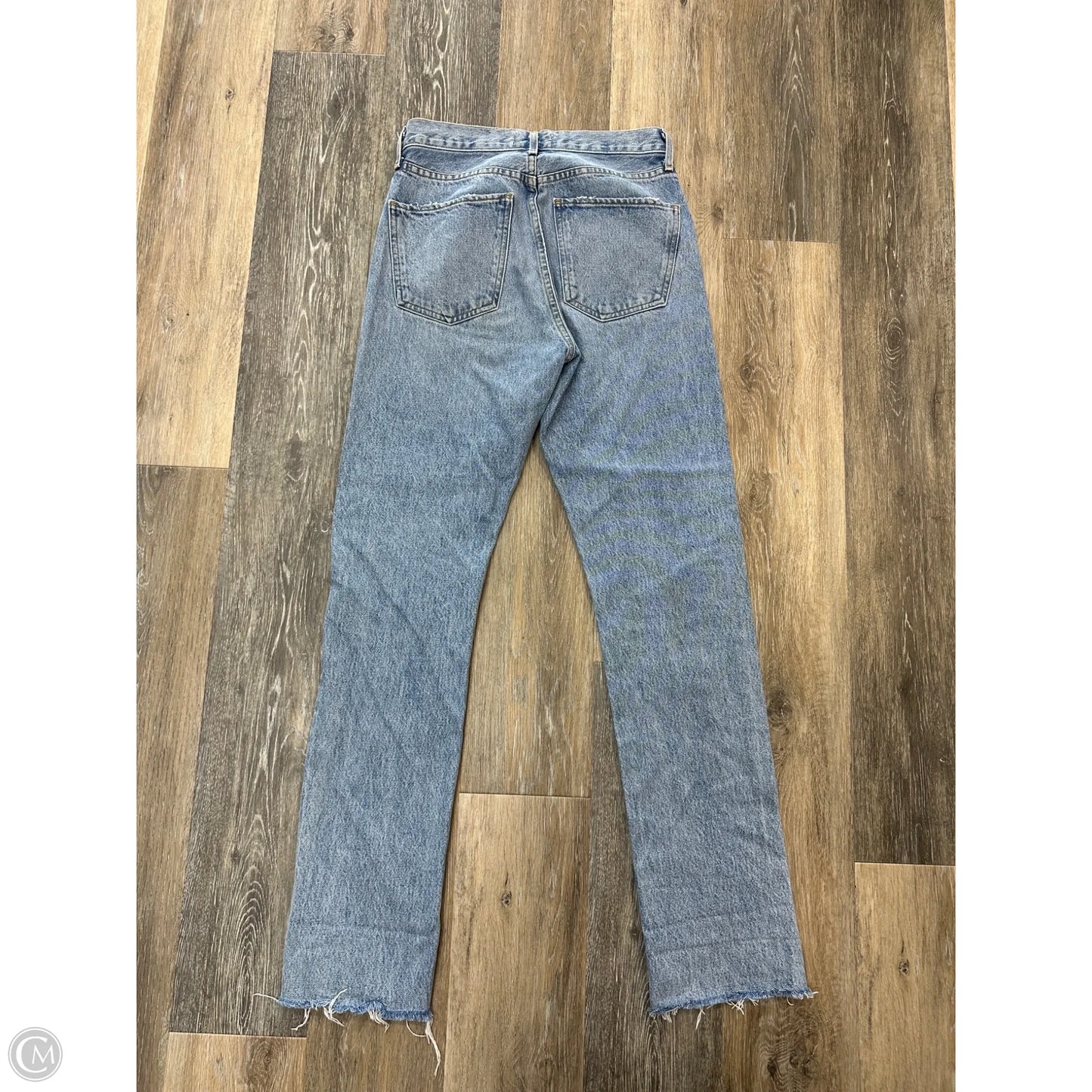 Jeans Straight By Agolde In Blue Denim, Size: 1/25