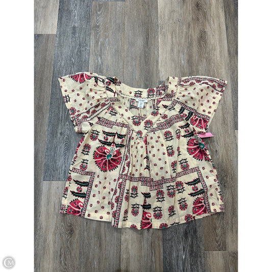 Blouse Short Sleeve By Haute Hippie In Floral Print, Size: M