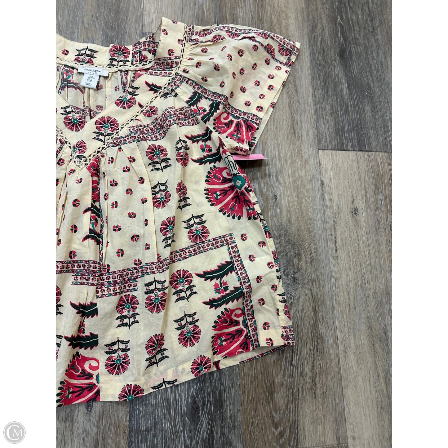 Blouse Short Sleeve By Haute Hippie In Floral Print, Size: M