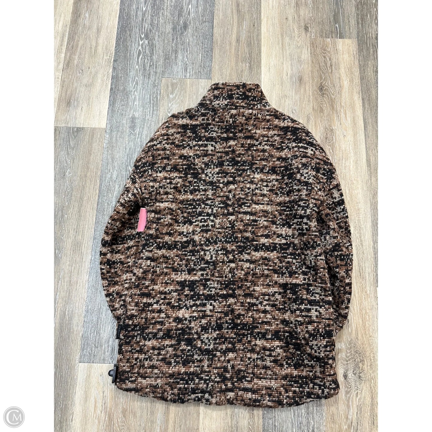 Jacket Faux Fur & Sherpa By Varley In Black & Tan, Size: S