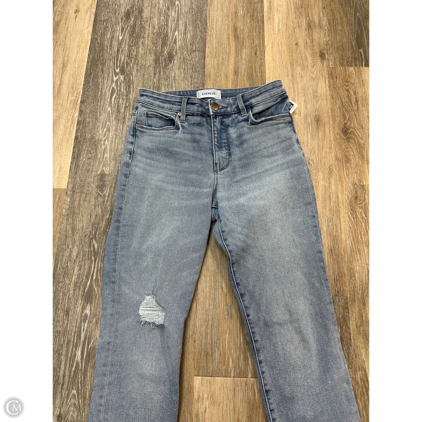 Jeans Straight By Evereve In Blue Denim, Size: 4