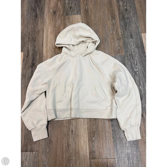 Athletic Sweatshirt Hoodie By Lululemon In Tan, Size: M/L