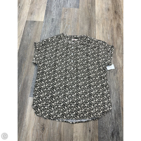 Blouse Short Sleeve By Faherty In Green, Size: S