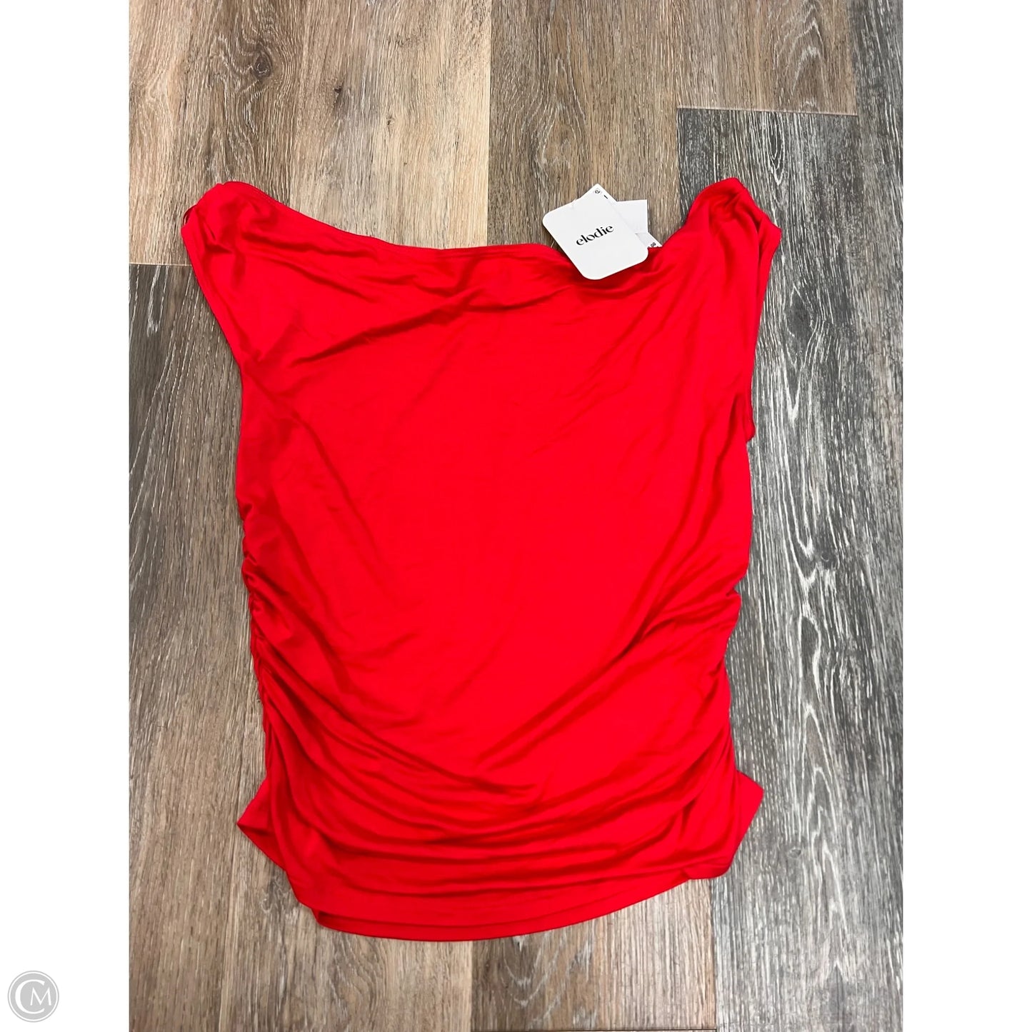 Top Short Sleeve By Elodie In Red, Size: L