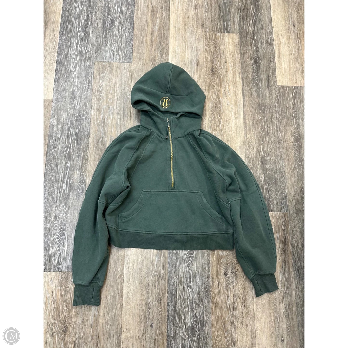 Athletic Sweatshirt Hoodie By Lululemon In Green, Size: Xs