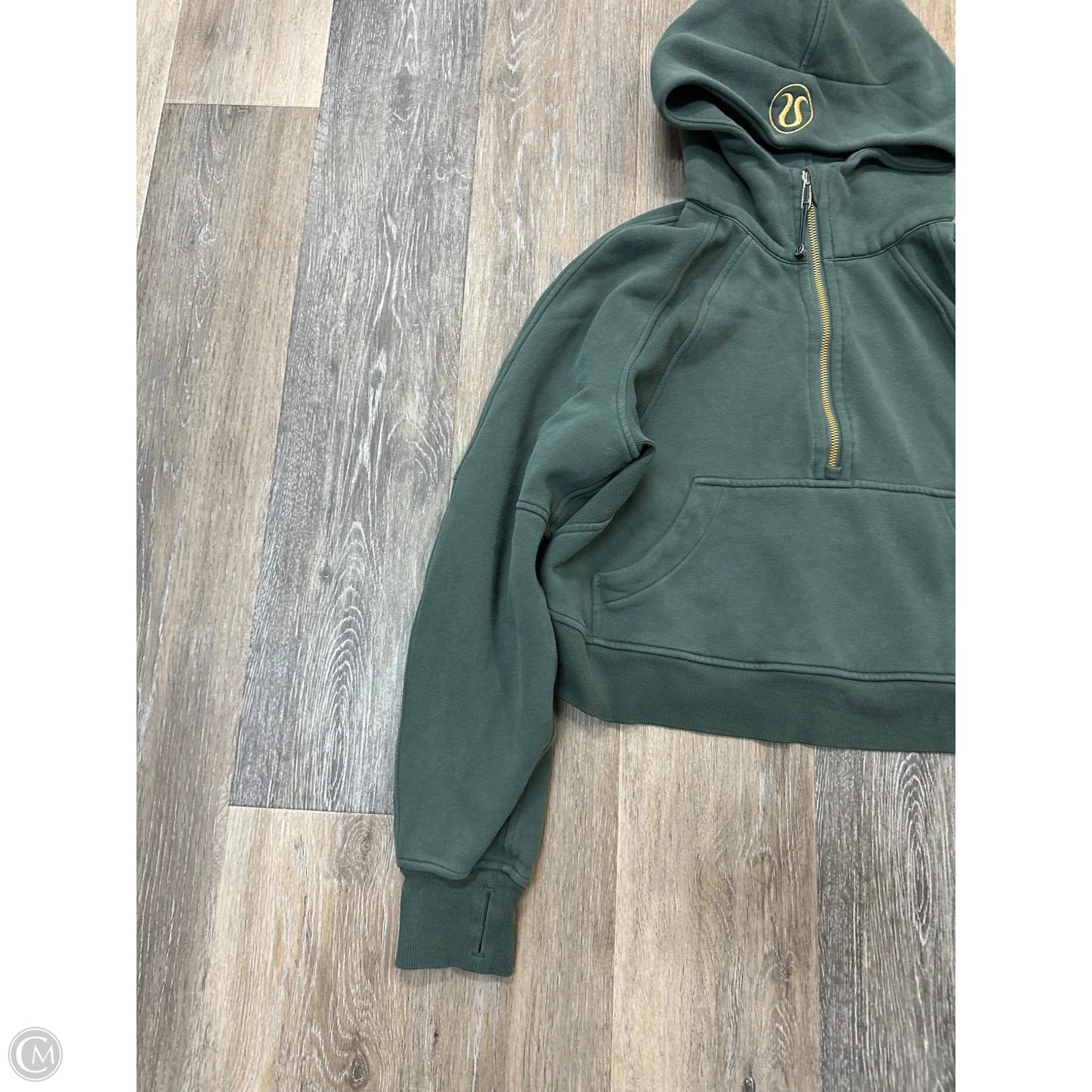 Athletic Sweatshirt Hoodie By Lululemon In Green, Size: Xs
