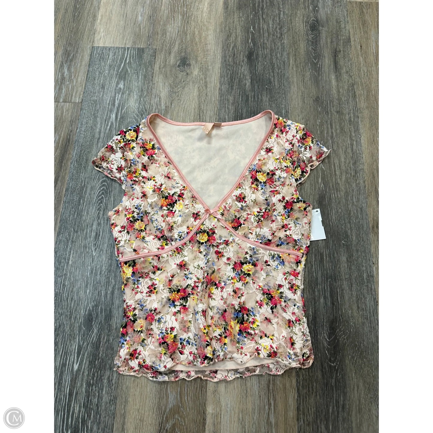 Blouse Short Sleeve By Cmc In Floral Print, Size: M