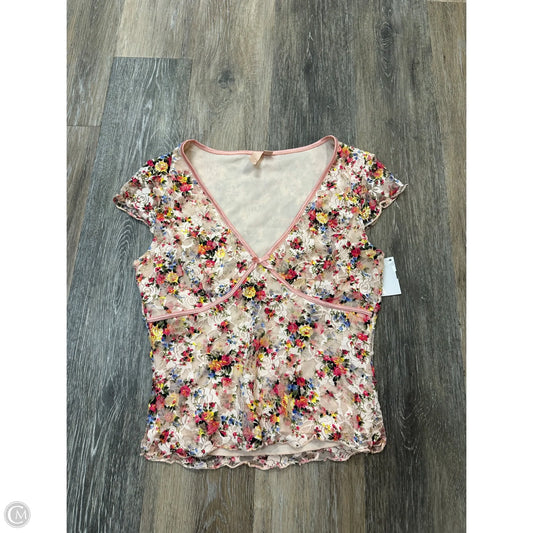 Blouse Short Sleeve By Cmc In Floral Print, Size: M