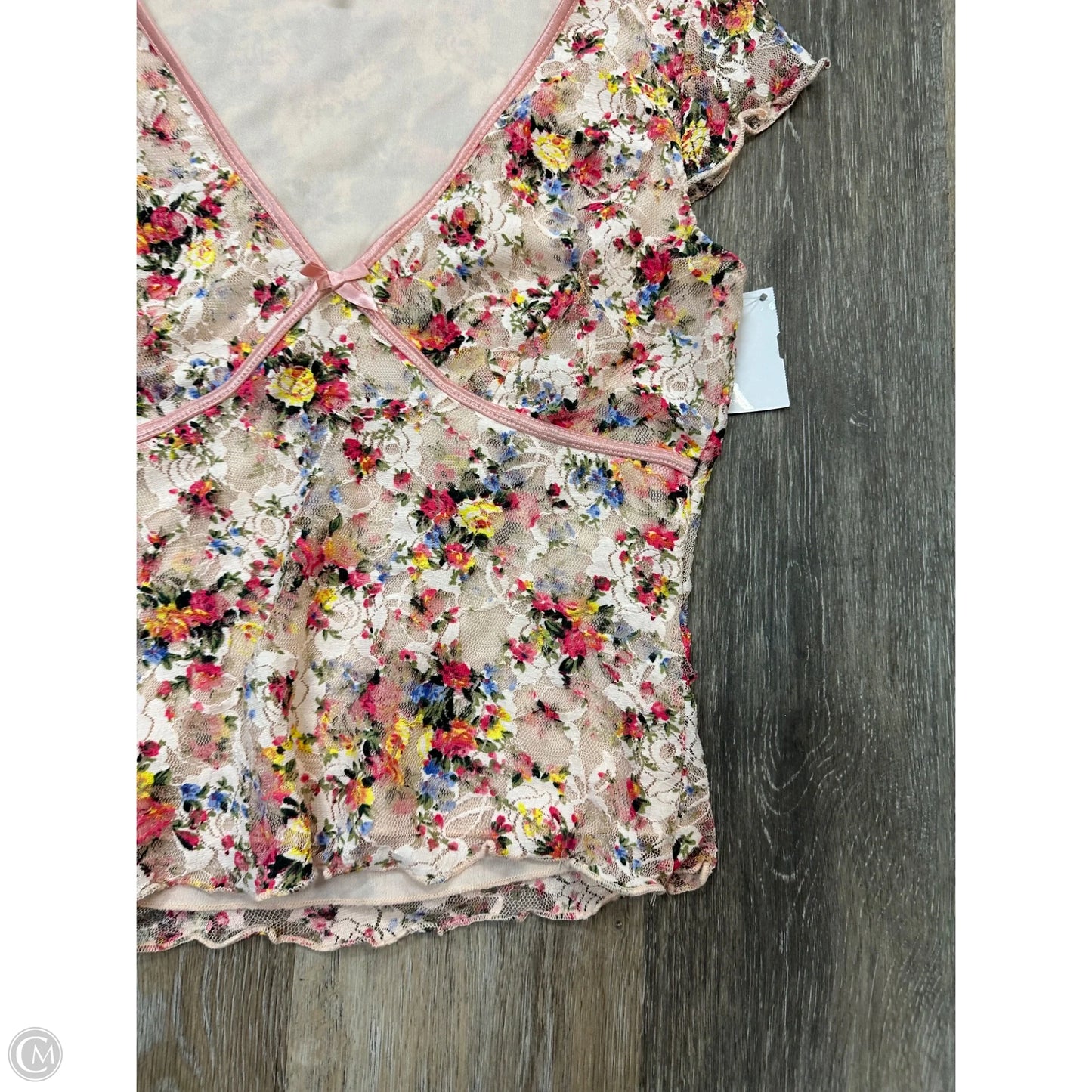 Blouse Short Sleeve By Cmc In Floral Print, Size: M