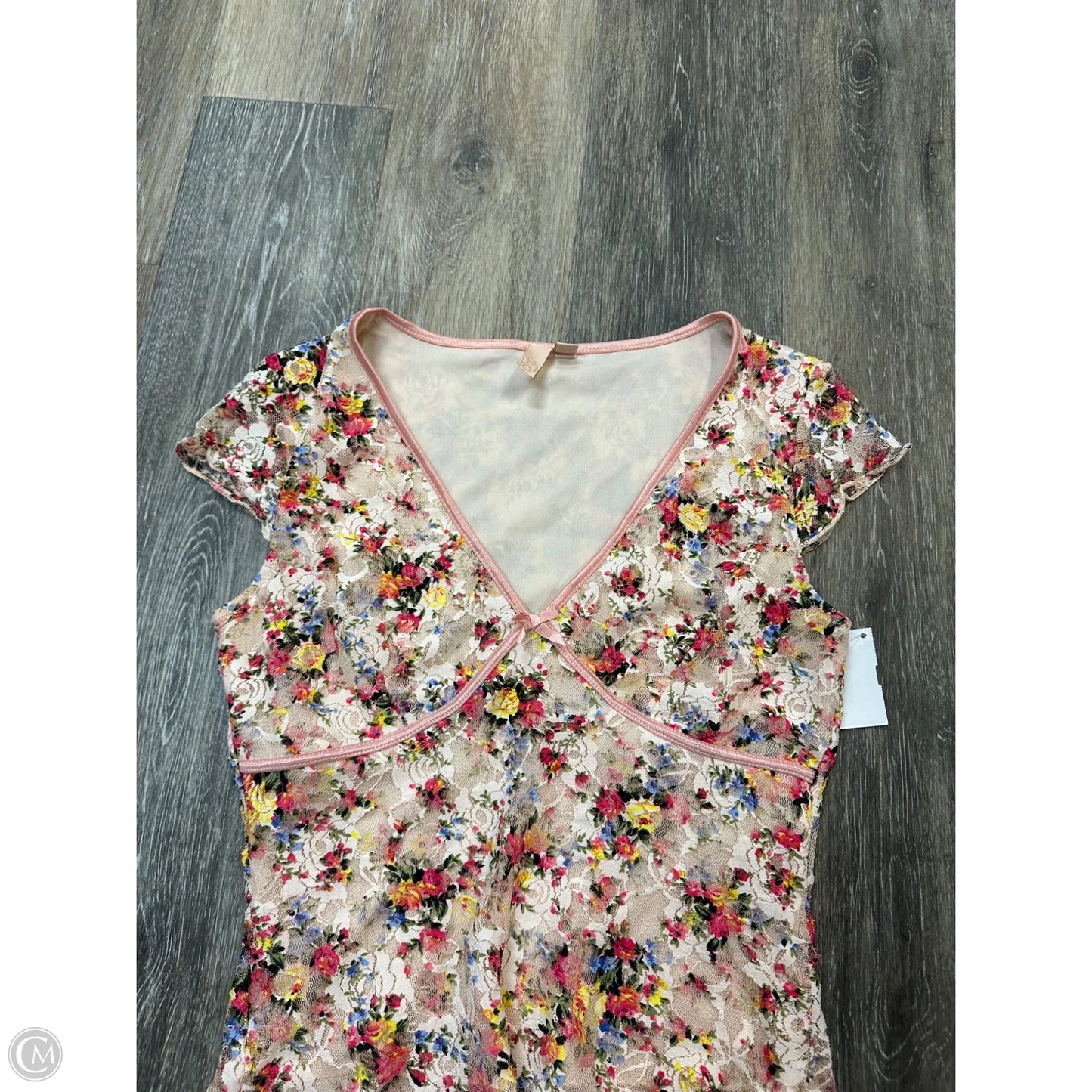 Blouse Short Sleeve By Cmc In Floral Print, Size: M