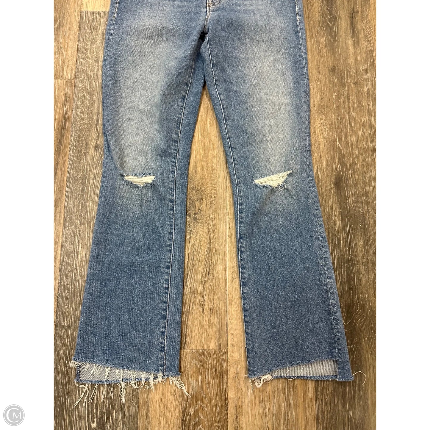 Jeans Straight By Mother Jeans In Blue Denim, Size: 6