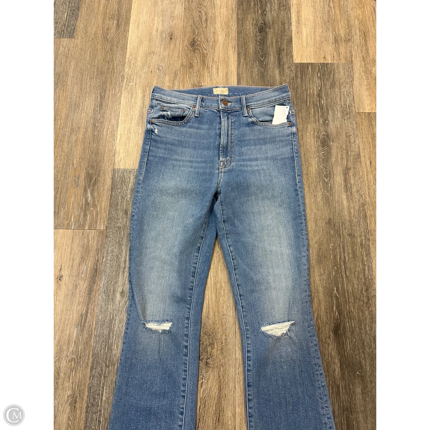 Jeans Straight By Mother Jeans In Blue Denim, Size: 6