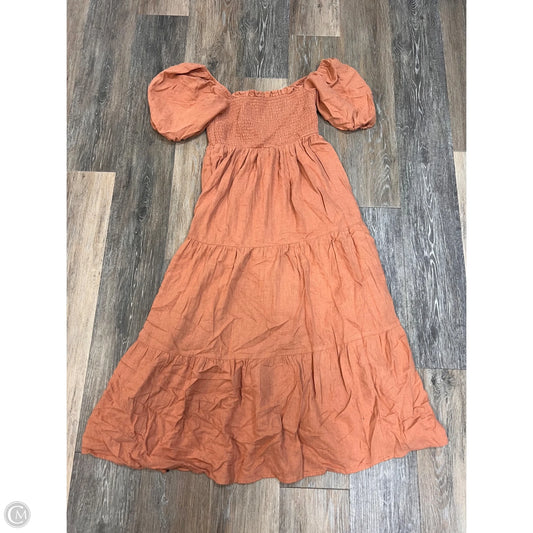 Dress Casual Maxi By Abercrombie And Fitch In Orange, Size: M