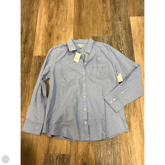 Blouse Long Sleeve By J. Crew In Blue, Size: Xs